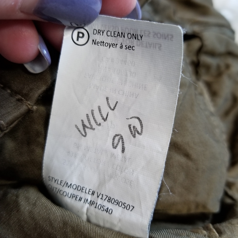 Vince Oversize Long Tunic Military Jacket Olive - Picture 8 of 8